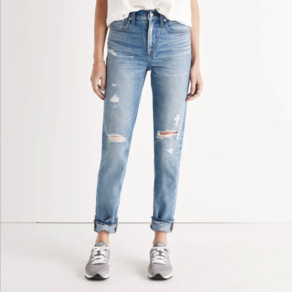 Madewell Perfect Vintage High Rise Distressed Edition Jeans Chet Wash size 26